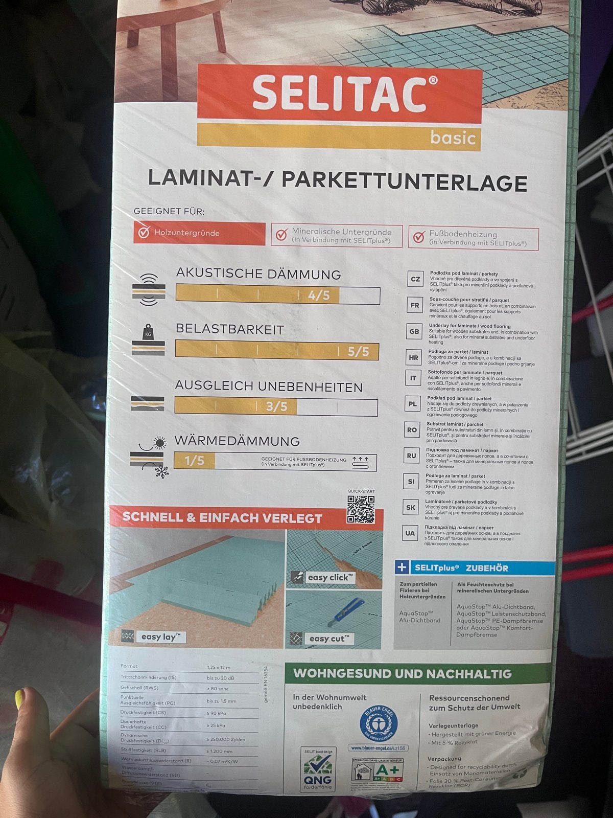 Nieuwe Selitac Basic Laminaat/Parketondervloer 15m², Kunststof, Overige typen, Nieuw, Ophalen of Verzenden
