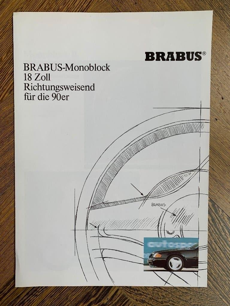 Zeldzame folder Mercedes-Benz Brabus Monoblock velgen 1990, Nieuw, Brabus, Mercedes, Ophalen of Verzenden