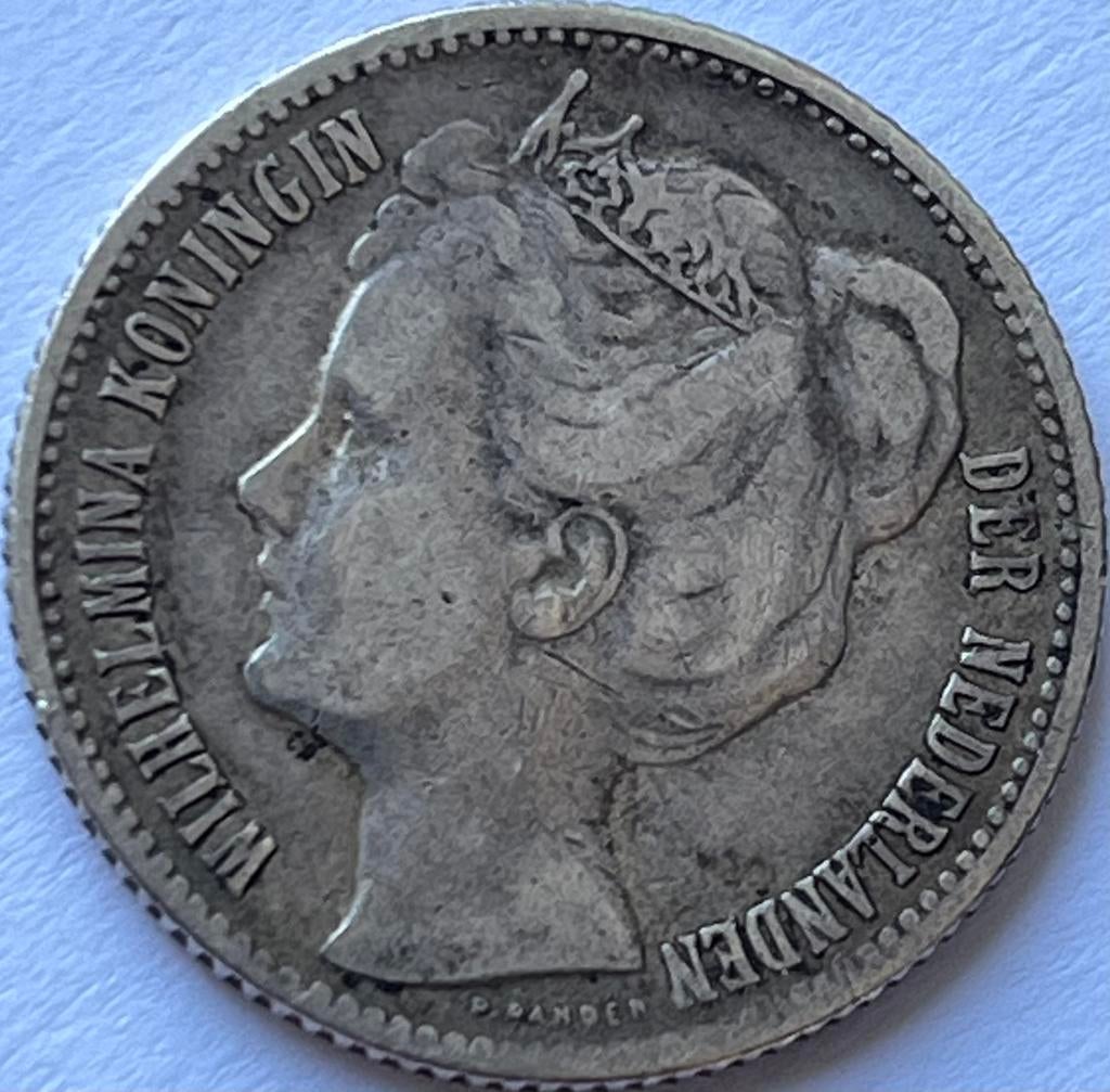 Zilveren halve gulden 1904, Postzegels en Munten, Munten | Nederland, ½ gulden, Zilver, Ophalen of Verzenden, Koningin Wilhelmina
