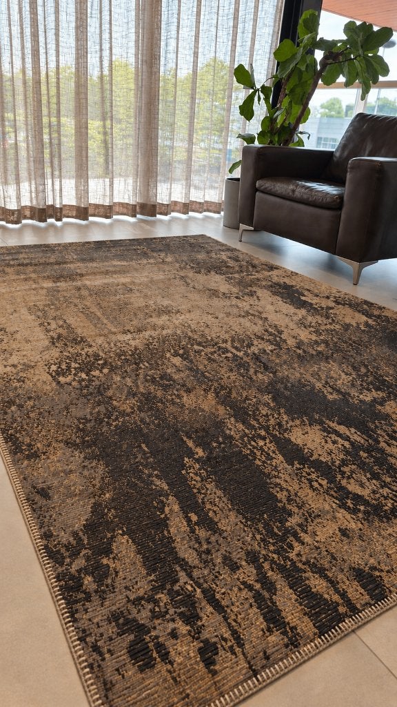 karpet, Ophalen, Bruin, 150 tot 200 cm, Rechthoekig