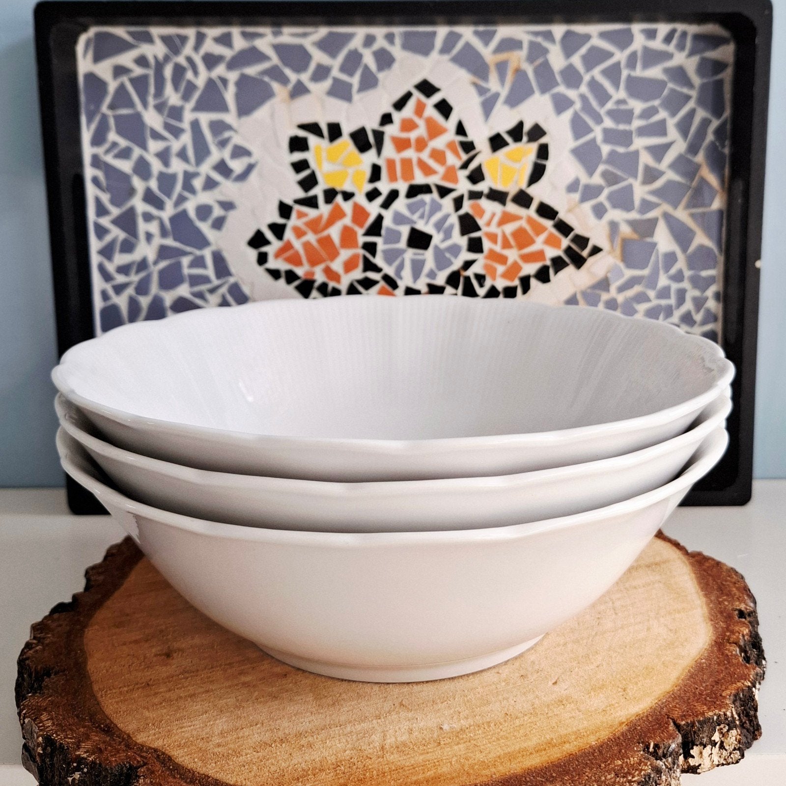 Seltmann Weiden, 3 witte (salade) schalen, Ophalen of Verzenden