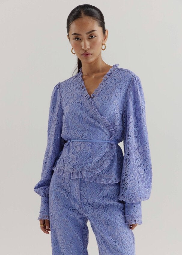 Schitterende harper & yve broek ijsblauw kant mt S, Blauw, Nieuw, Ophalen of Verzenden, Maat 36 (S)