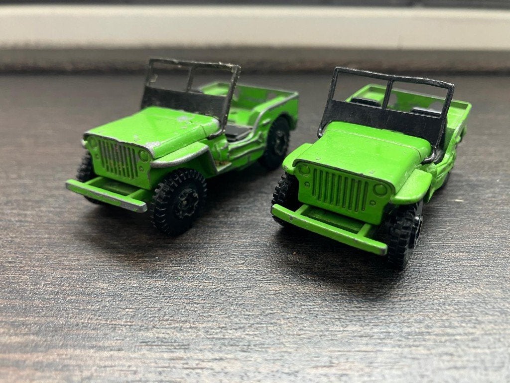 2x PlayArt U.S. Jeep | Groen | Made in Hong Kong, Ophalen of Verzenden, Gebruikt, Auto
