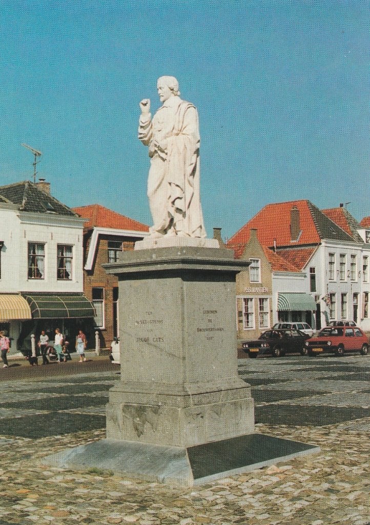 BROUWERSHAVEN Standbeeld Jacob Cats, Verzenden, 1980 tot heden, Ongelopen, Zeeland