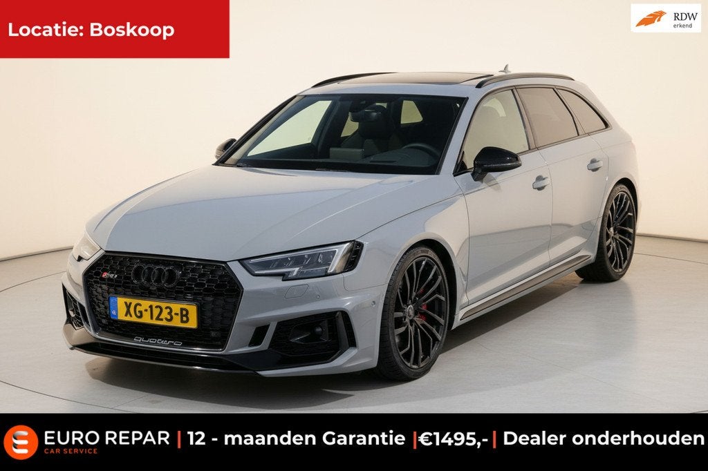 Audi RS4 2.9 TFSI RS 4 quattro DEALER OND. B&O PANO-DAK BTW-, Auto's, Audi, Bedrijf, Te koop, RS4, 360° camera, 4x4, ABS, Achteruitrijcamera