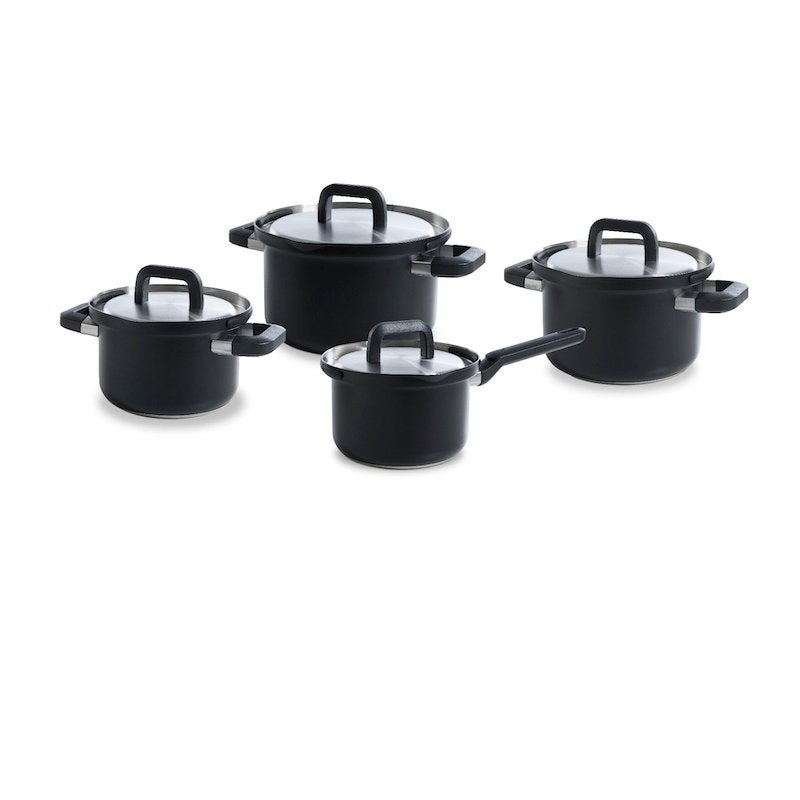 BK Pannenset 8delig zwart Flow Cook PFAS vrij, Huis en Inrichting, Keuken | Potten en Pannen, Verzenden, BK, Nieuw, Pannenset