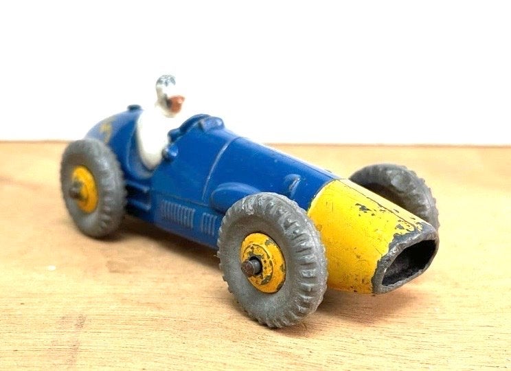 Vintage Dinky Toys Ferrari 234 Raceauto - Blauw/Geel, Ophalen of Verzenden