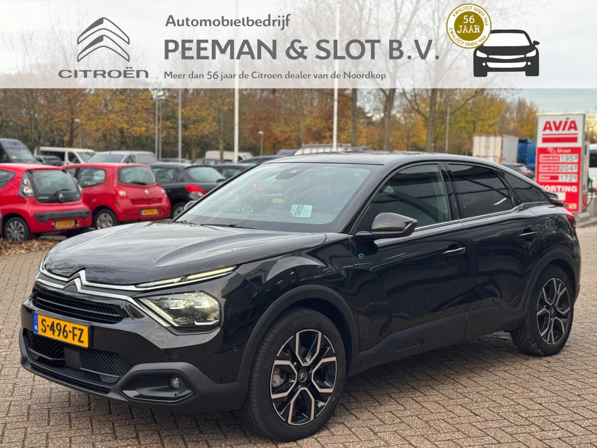 Citroën Ë-C4 Shine 50 kWh Trekhaak|Leder|Full options|Blac, Auto's, Dealer onderhouden, 136 pk, Gebruikt, Zwart