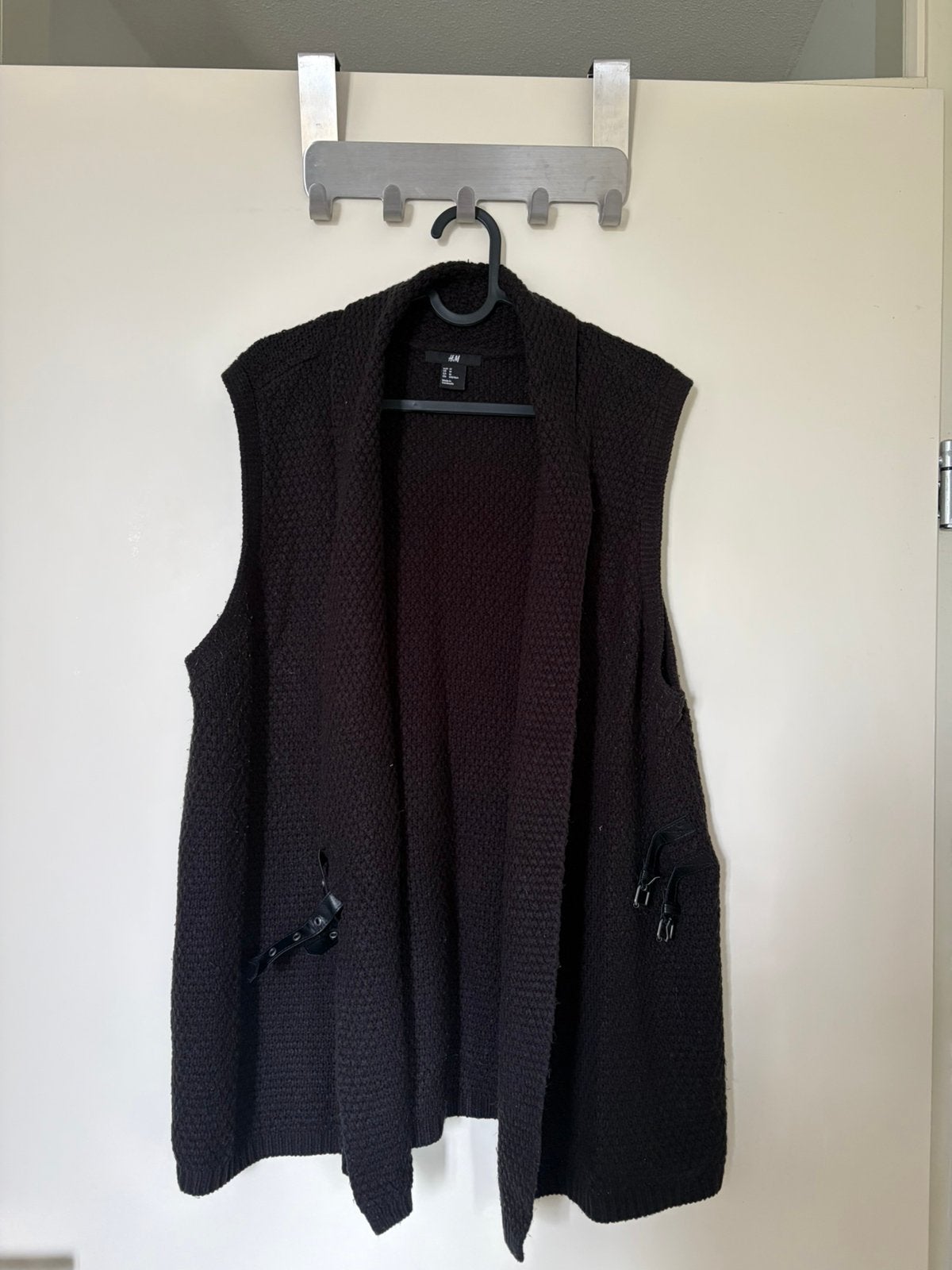 Vest / bodywarmer H&M zwart met leren gespjes maat M, Ophalen of Verzenden, Nieuw, Maat 38/40 (M), Zwart