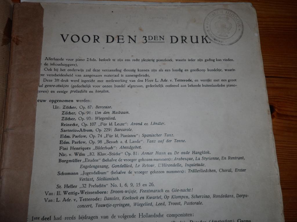 Allerhande voor piano, Zang, Gebruikt, Klassiek, Ophalen of Verzenden