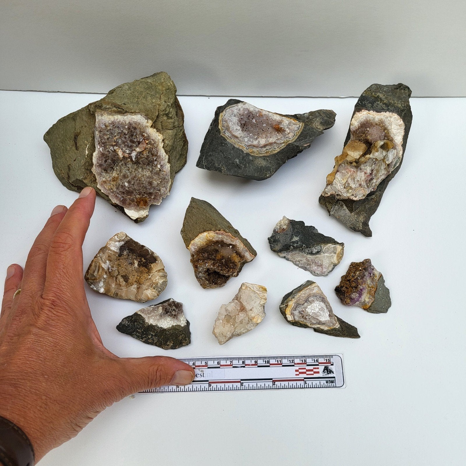 kwarts geodes Idar Oberstein Juchem Amethist rookkwarts #4, Ophalen of Verzenden