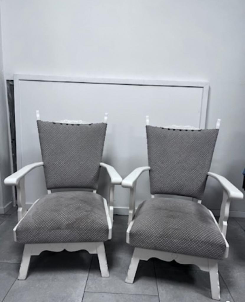 Set 2 rookstoelen jaren 50, Ophalen, Gebruikt, Eén