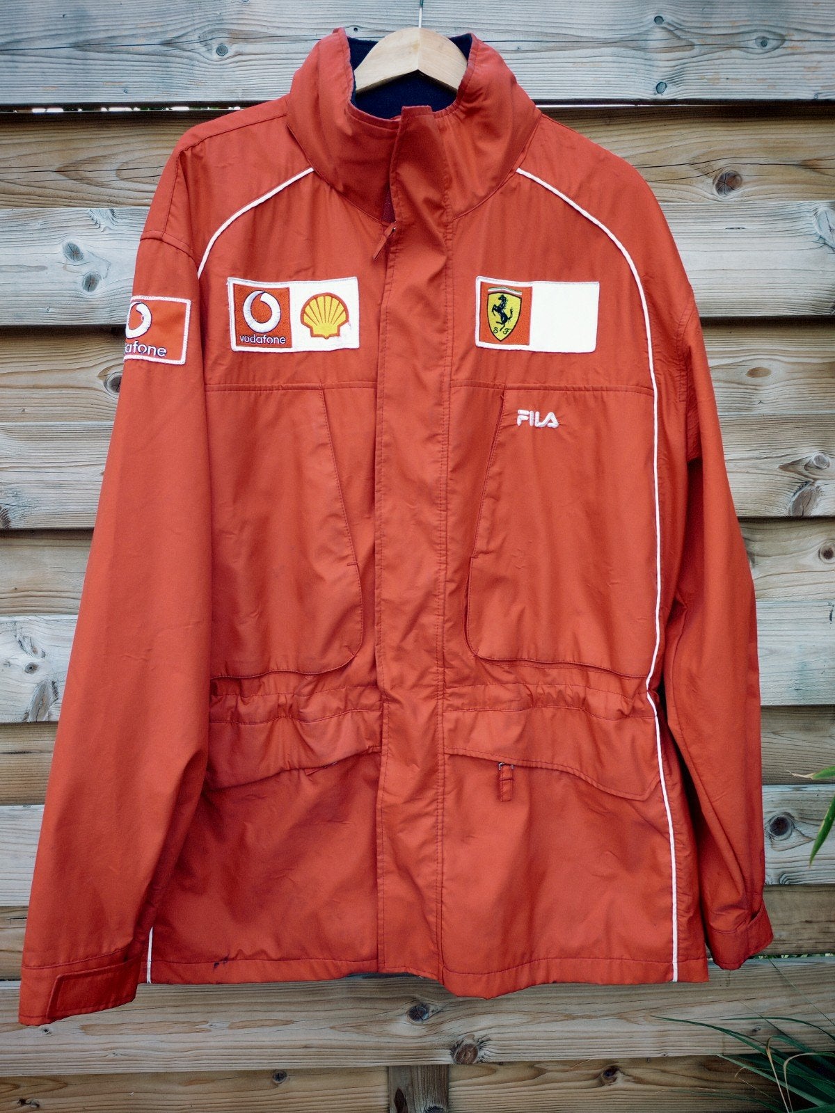 Ferrari fantastische vintage Ferrari fila jas XL, Kleding | Heren, Ophalen of Verzenden, Maat 56/58 (XL), Rood