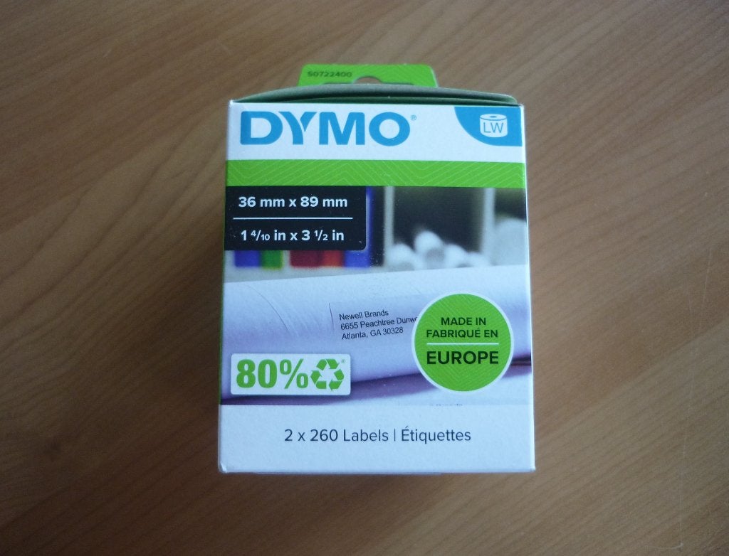 Dymo LW 36 x 89 mm label stickers adresetiketten 2x260 stuks, Computers en Software, Ophalen of Verzenden, Nieuw, Overige typen