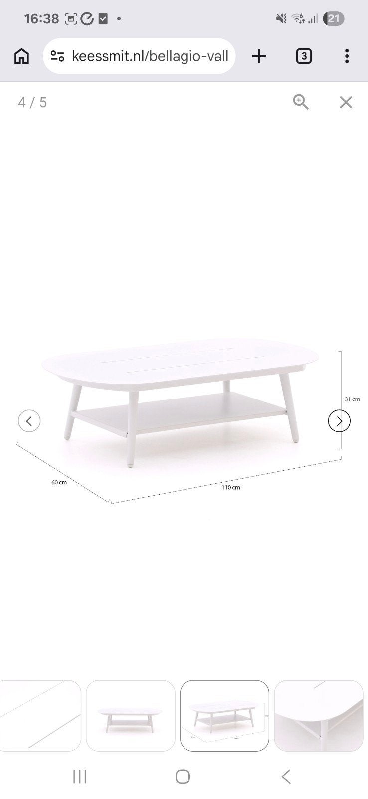 Bellagio tuintafel wit nieuw!!! Bijna gratis 30 euro!!!, Ophalen of Verzenden, Nieuw, Rechthoekig, Aluminium