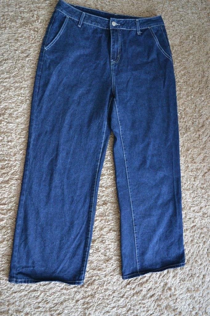 Hooge taille wijde jeans maat 46/XXL, Kleding | Dames, Blauw, Overige jeansmaten, Nieuw, Ophalen of Verzenden
