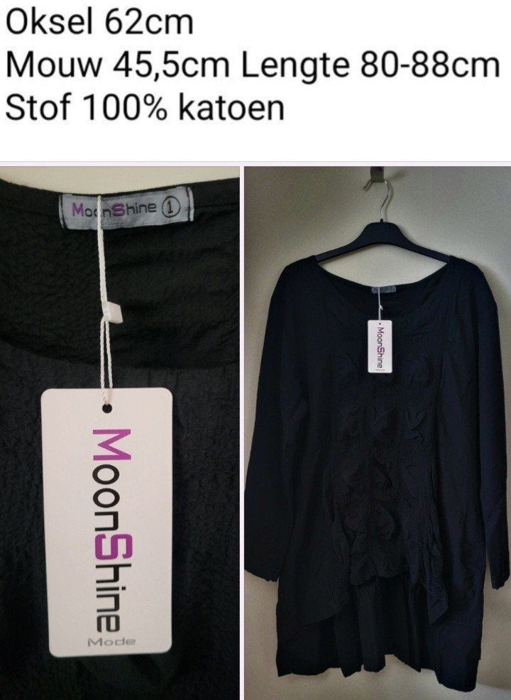 MOONSHINE  nieuw met kaartje, Ophalen of Verzenden, Nieuw, Zwart, Blouse of Tuniek