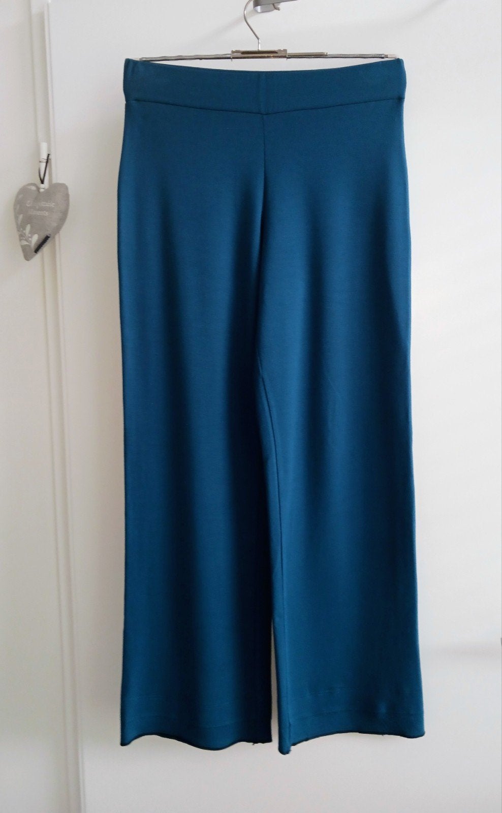 NIEUW! BAMBOE broek met rechte pijp, kleur petrol, maat M, Maat 38/40 (M), Van Bam Boe, Blauw, Nieuw