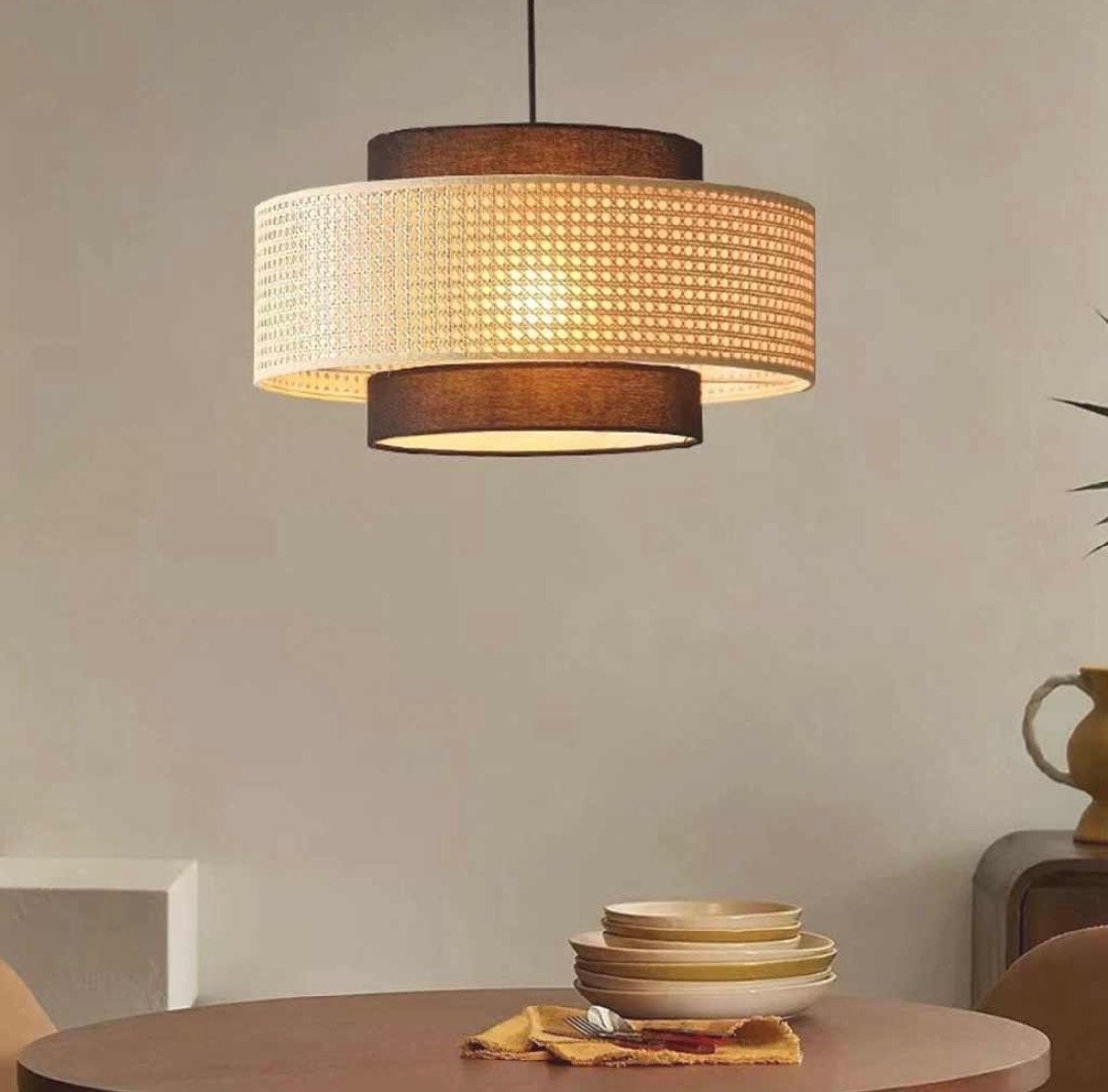 Japanse Rotan Hanglamp - 60cm Diameter, Ophalen, Natuurlijk materiaal, Nieuw, E27 (groot)