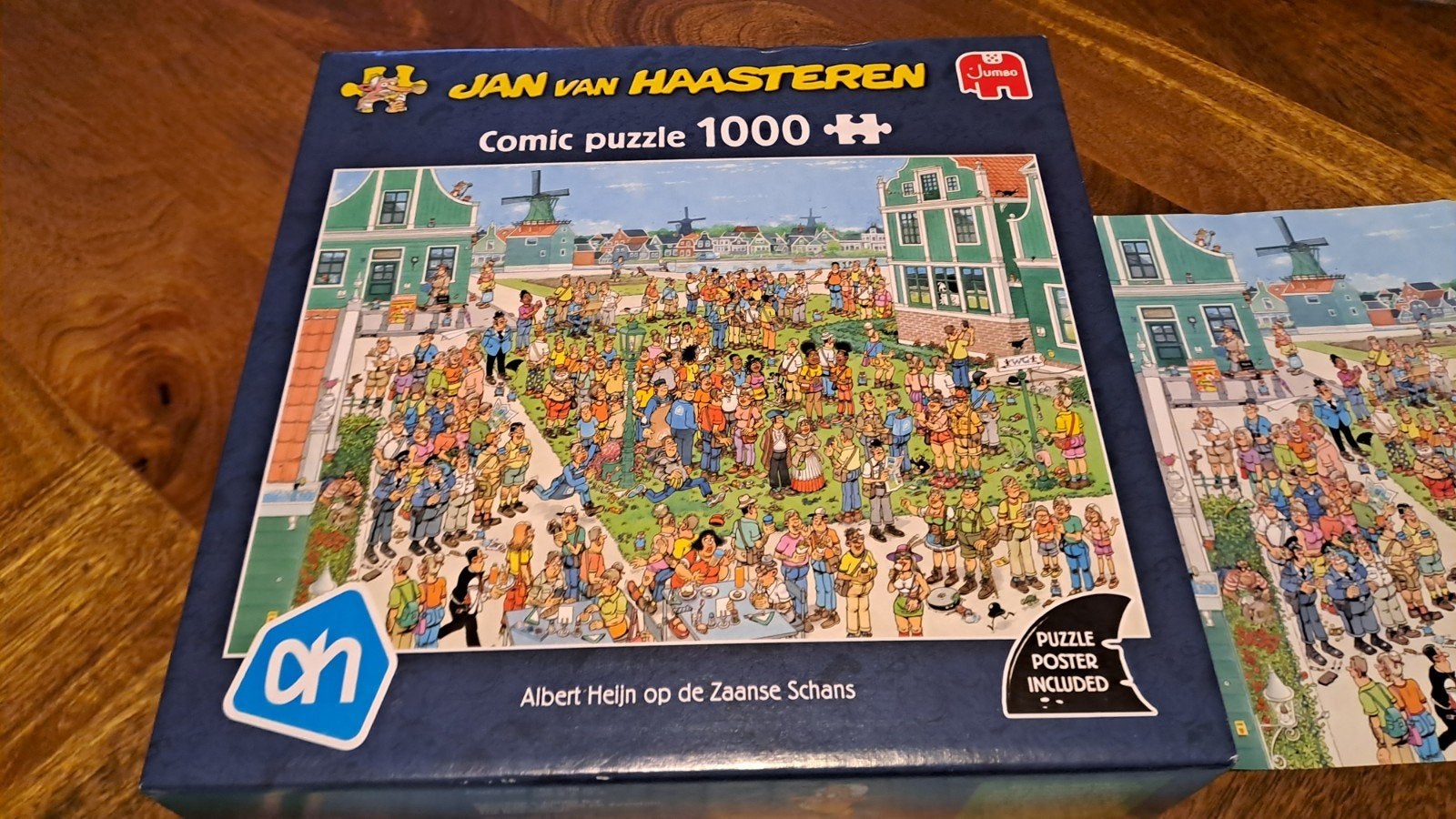 Jan van Haasteren Albert Heijn op de Zaanse Schans, Ophalen of Verzenden, 500 t/m 1500 stukjes, Zo goed als nieuw, Legpuzzel