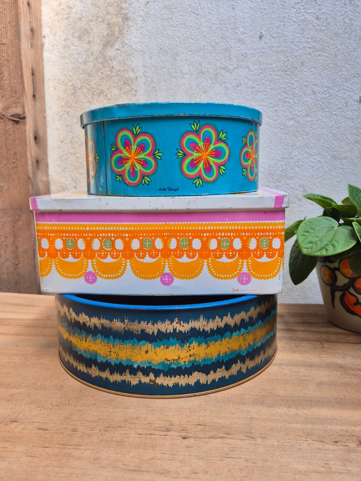 Vintage blikken, retro design, Deens, Ira Denmark, Ophalen of Verzenden