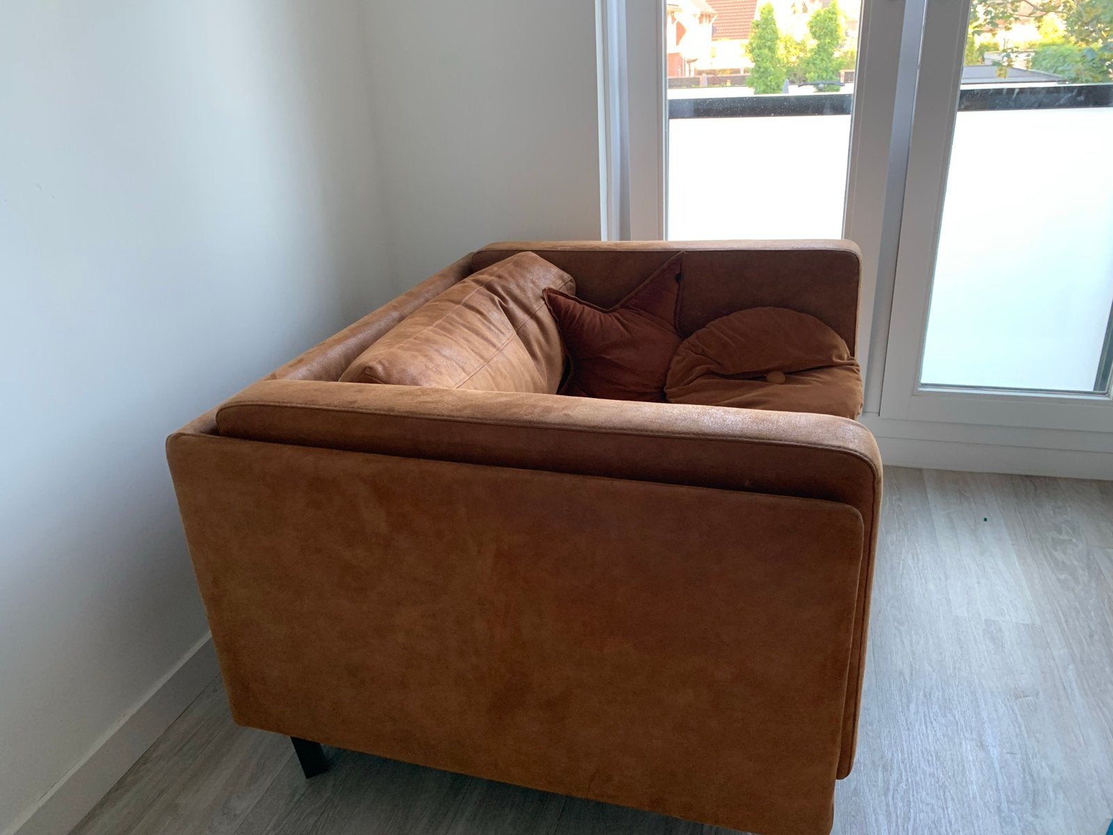 Comfortabele bruine fauteuil - 114x100x70 cm, Ophalen, Gebruikt, 75 tot 100 cm, 100 tot 125 cm