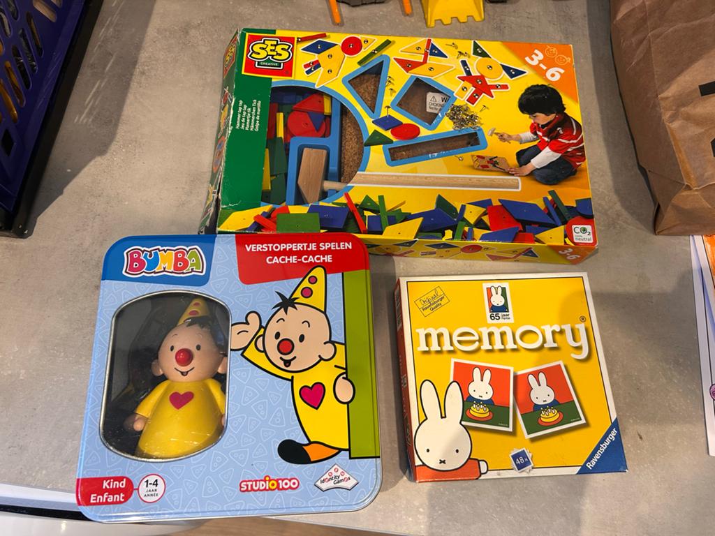 Spellenpakket: Bumba, Nijntje Memory & SES Vormen, Verzenden, Gebruikt, Jongen of Meisje