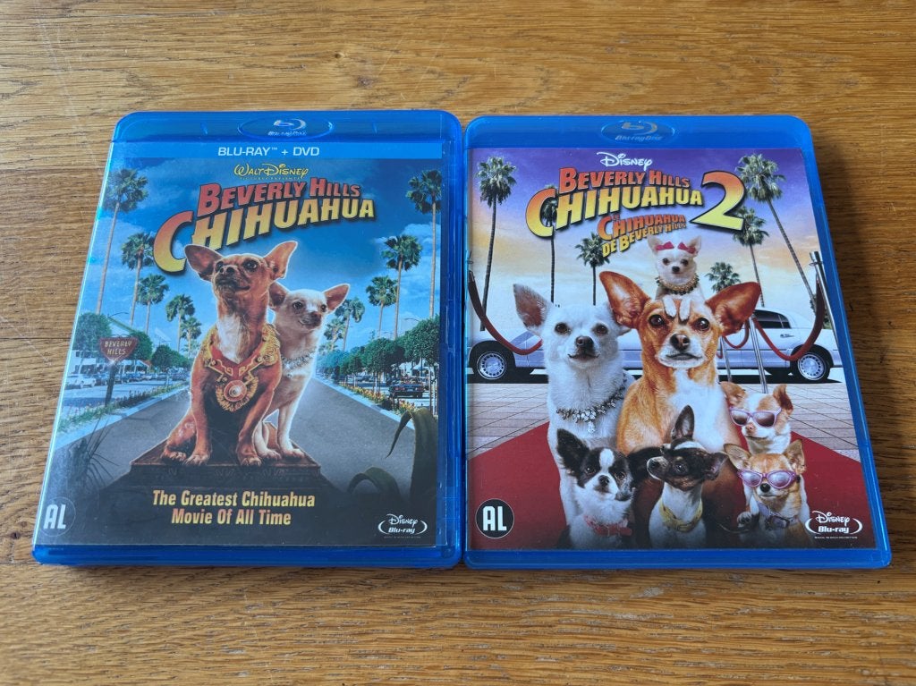 Blu-ray's + Dvd Beverly Hills Chihuahua 1 en 2, Gebruikt, Verzenden, Alle leeftijden, Film