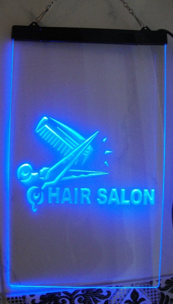 LED Lichtbak Kapperszaak - Hair Salon Neon Reclamebord, Ophalen of Verzenden, Nieuw, Lichtbak of (neon) lamp