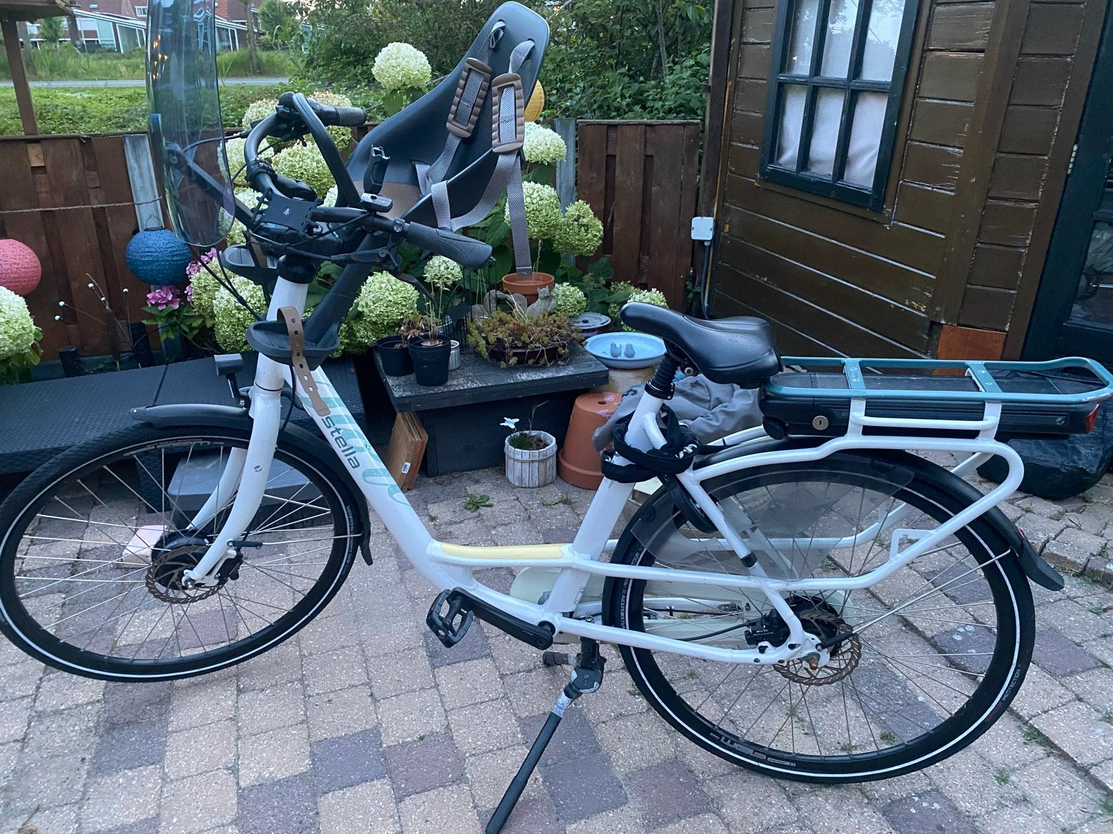 Stella Fiore elektrische fiets (moederfiets), Gebruikt, 51 tot 55 cm, 50 km per accu of meer, Ophalen