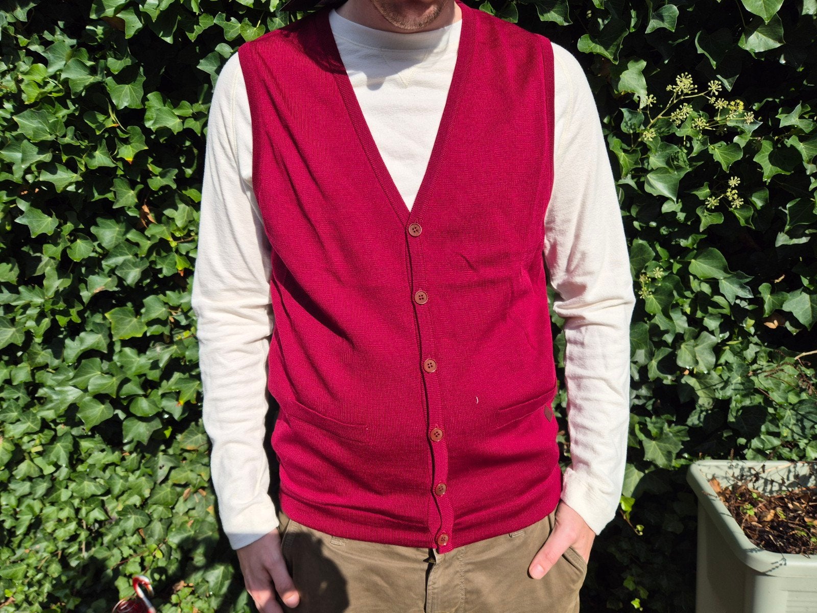 Maerz Muenchen vest gilet trui Nieuw maat 48 maat M, ., Nieuw, ., Rood
