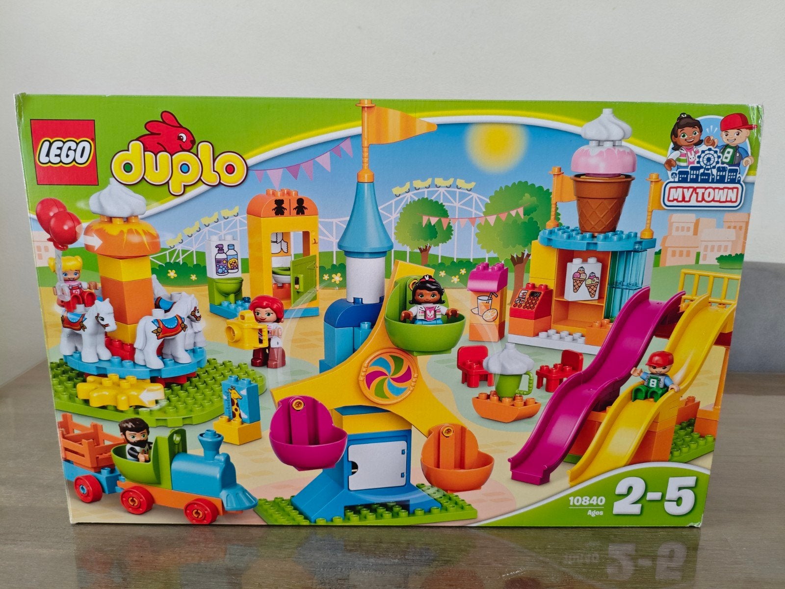 Lego duplo 10840 kermis incl trein, Ophalen of Verzenden, Zo goed als nieuw, Duplo