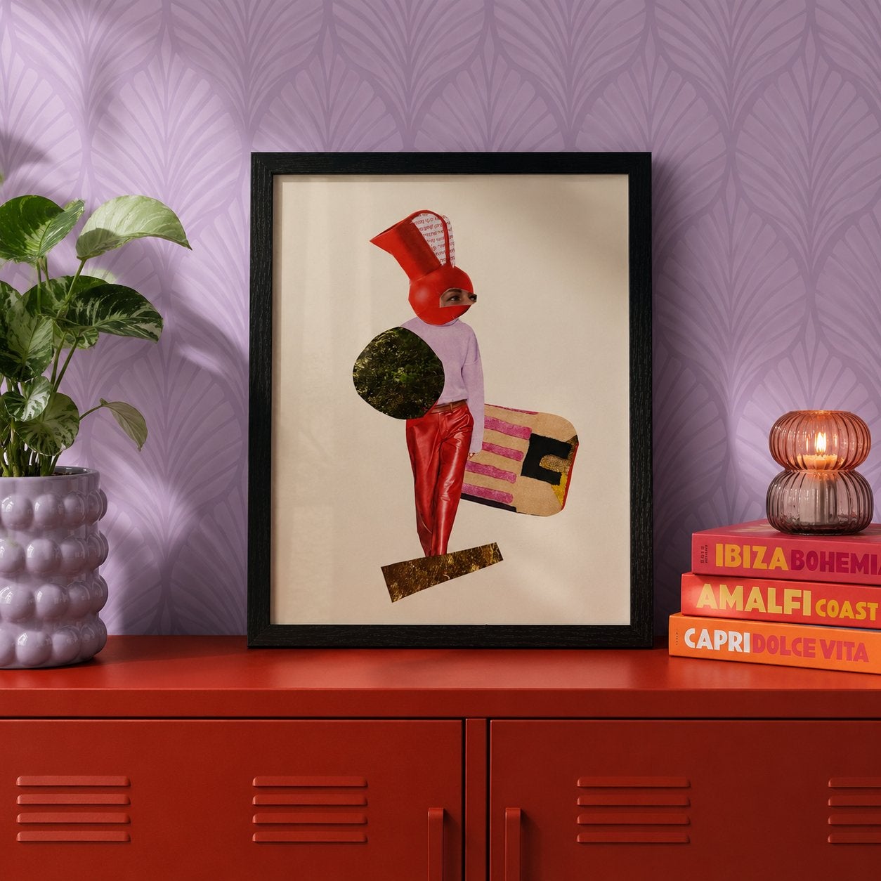 Art print poster red lady, Antiek en Kunst, Ophalen of Verzenden