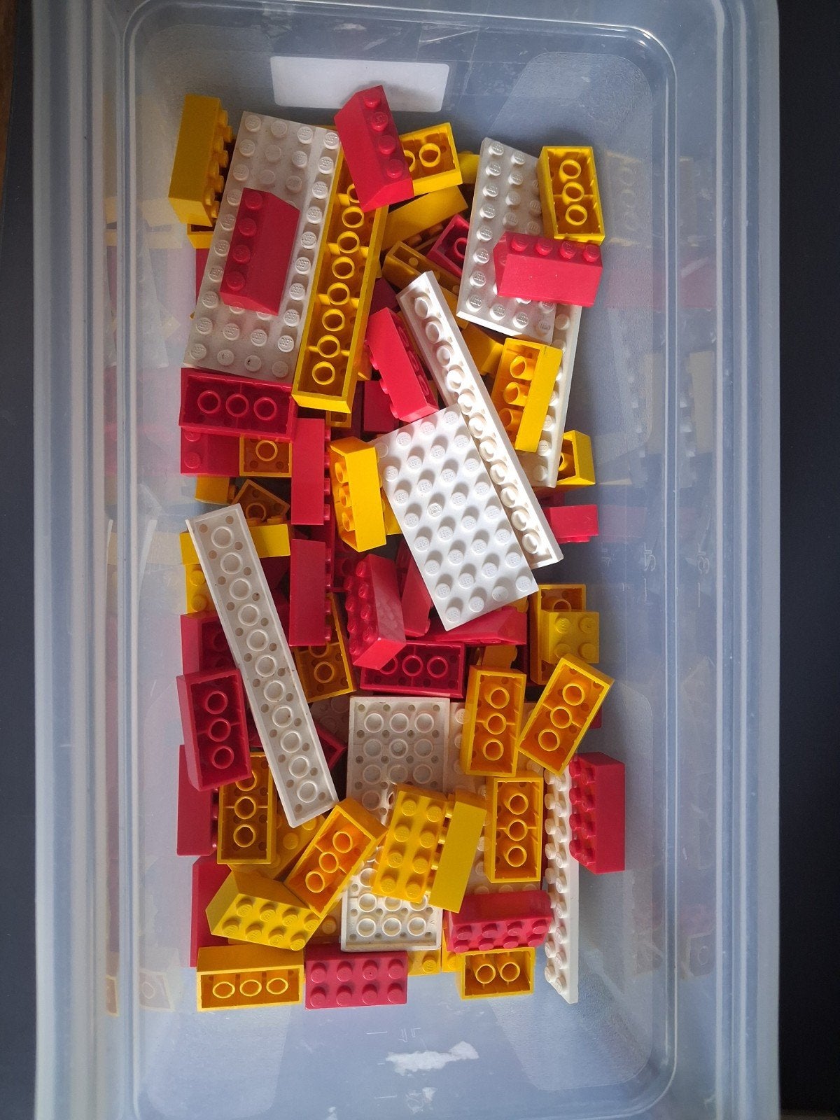 lego blokjes geel en rood vintage, Ophalen of Verzenden, Gebruikt