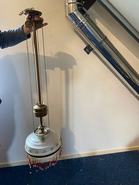antieke lamp, Ophalen of Verzenden