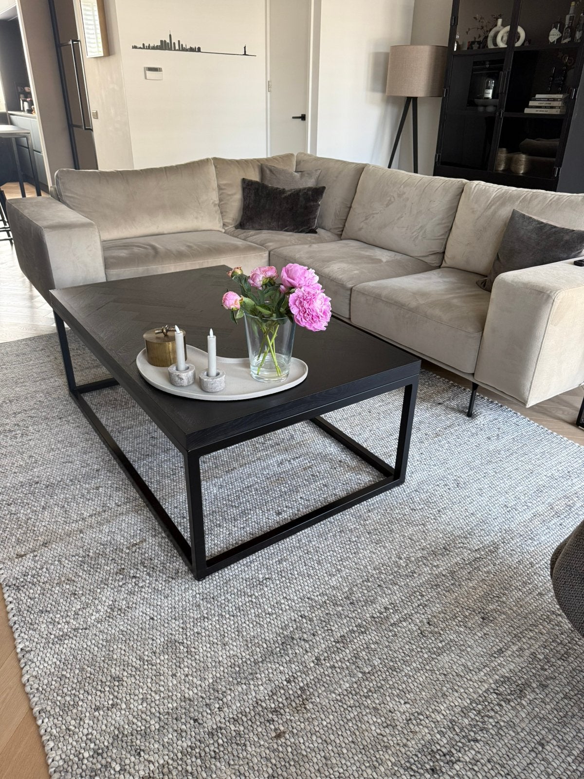 Nordic Weavers wollen vloerkleed lichtgrijs 200x290cm, Huis en Inrichting, Stoffering | Tapijten en Kleden, Ophalen of Verzenden