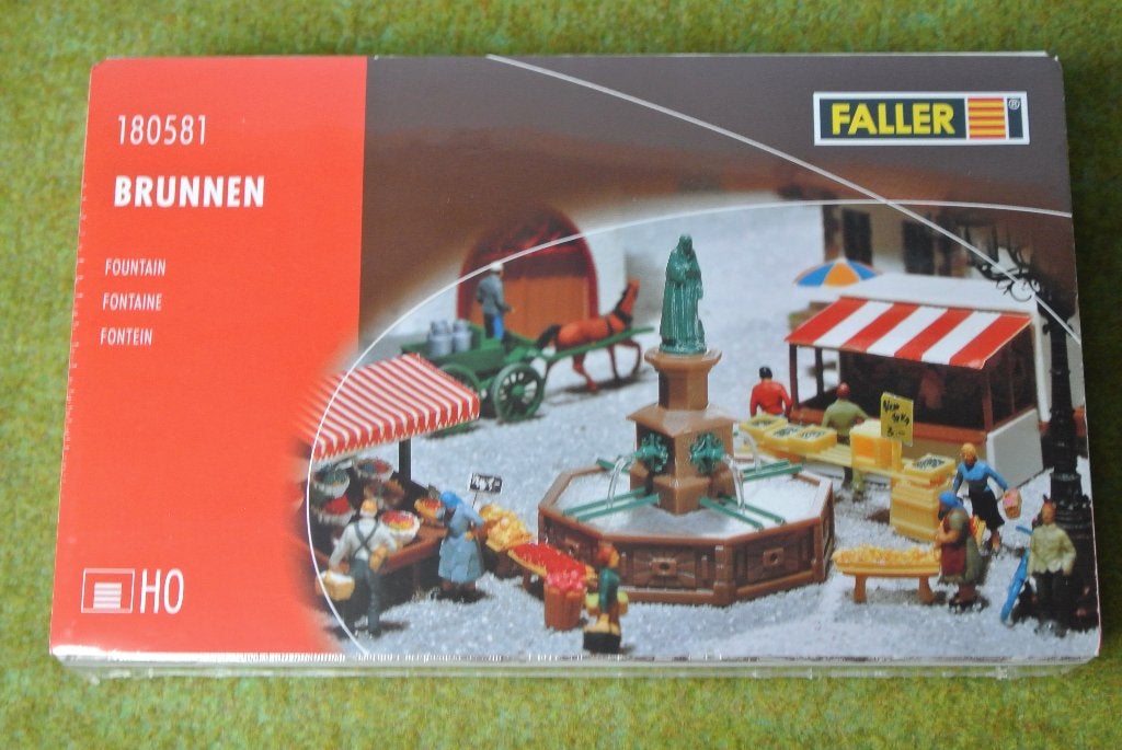 Faller 180581 Fontein, Overige merken, Gelijkstroom of Wisselstroom, Brug, Tunnel of Gebouw, Nieuw