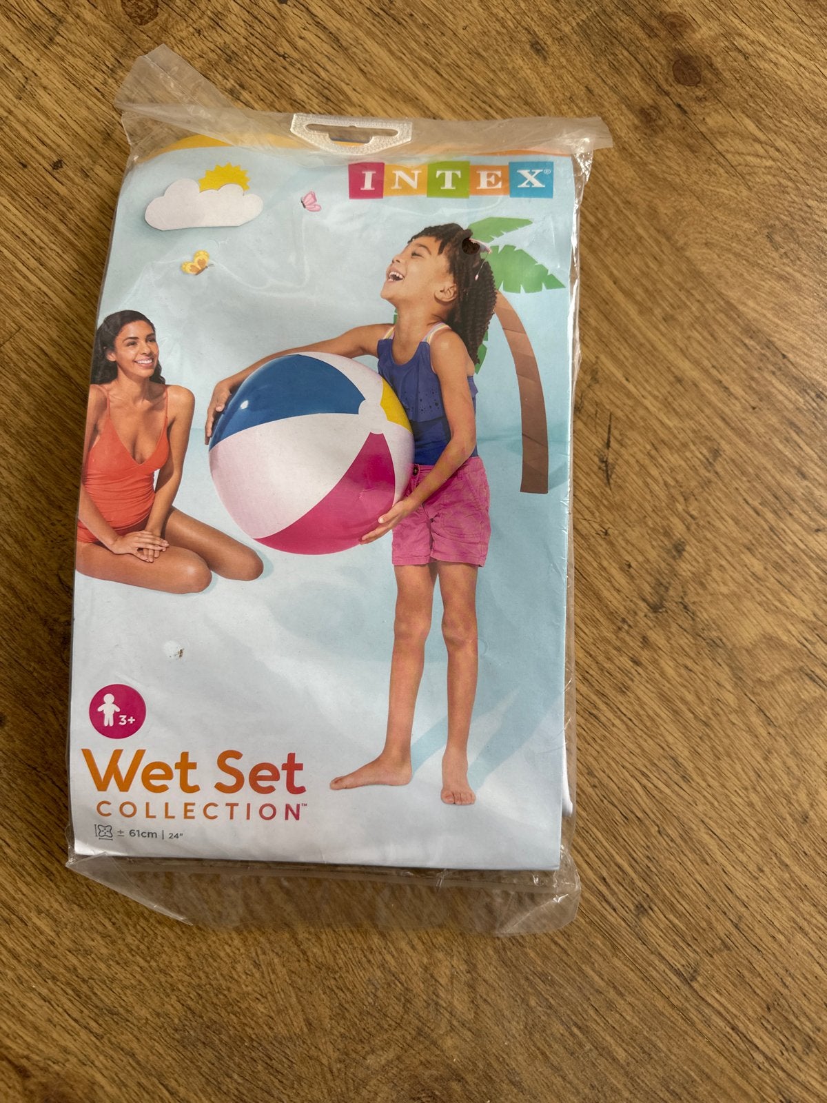 Intex Wet Set Opblaasbare Strandbal - 61 cm, Ophalen of Verzenden, Nieuw