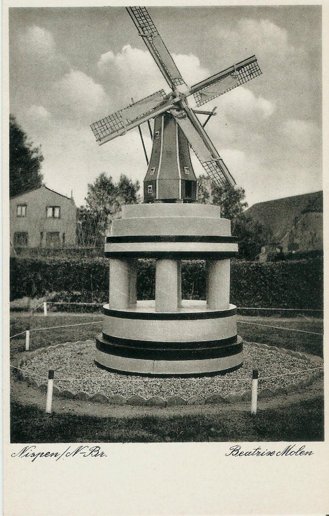 Nispen Beatrix Molen ca. 1935, Ophalen of Verzenden, 1920 tot 1940, Ongelopen, Noord-Brabant