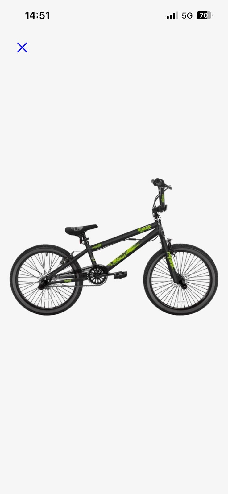Bmx fiets 20 inch, Ophalen, Velgrem, Stuur 360° draaibaar, 20 tot 24 inch