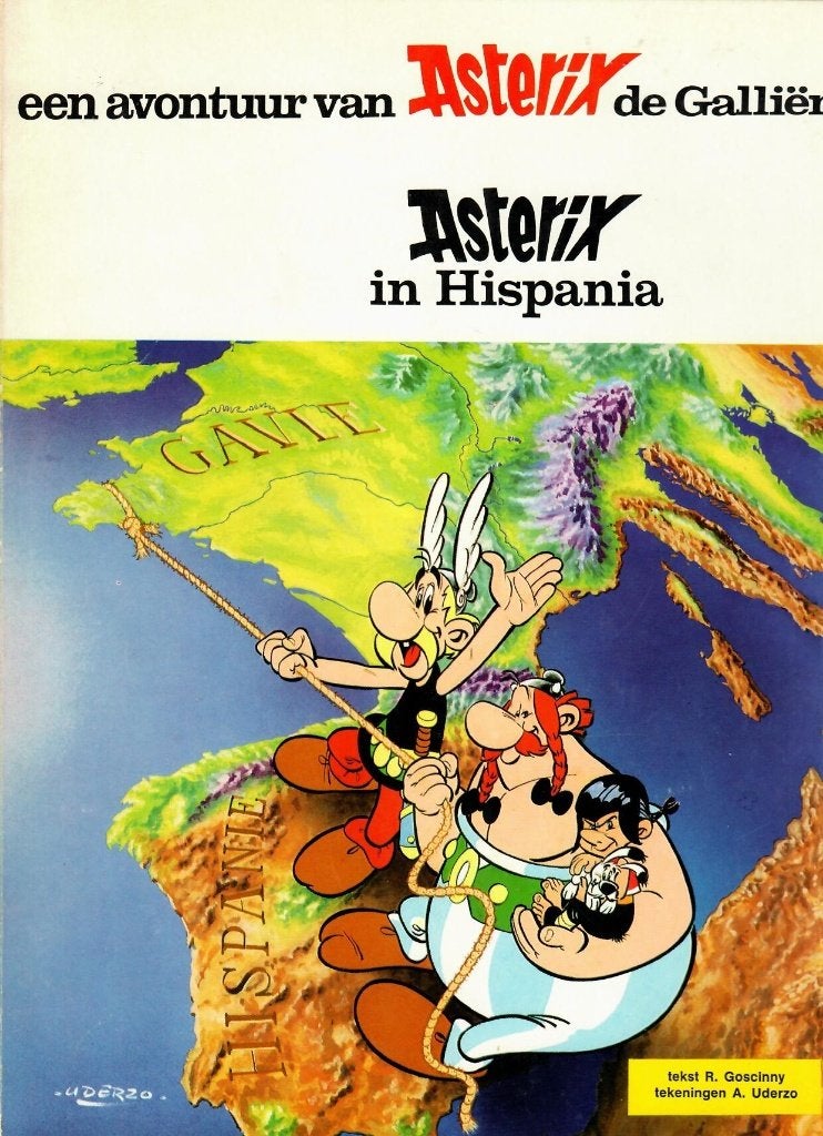 Asterix 15 - In Hispania - SC 1e druk bijna nieuwstaat, Eén stripboek, Ophalen of Verzenden, Zo goed als nieuw, Goscinny & Uderzo