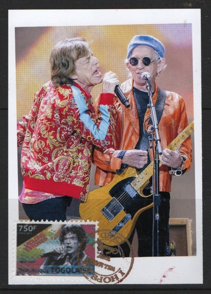 K63) postkaart ROLLING STONE MICK JAGGER, Postzegels en Munten, Verzenden, Tanzania, Gestempeld