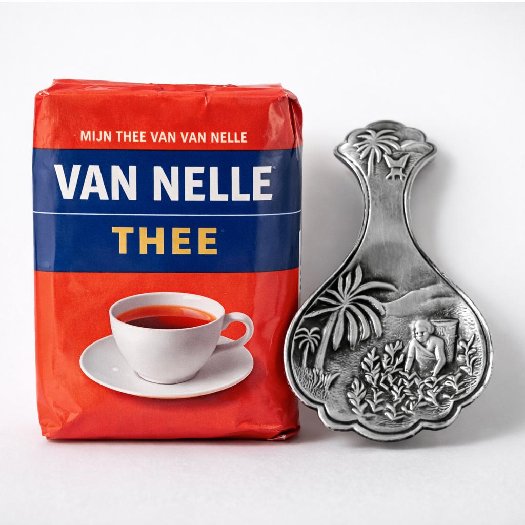 2 vintage verzilverd theeschepjes-nieuwpoort-van nelle, Verzamelen, Retro, Ophalen of Verzenden, Huis en Inrichting
