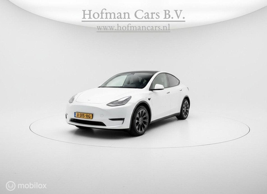 Tesla Model Y RWD | SOH 92% | Pearl White | Originele Afneem, Automaat, Achterwielaandrijving, Gebruikt, Zwart