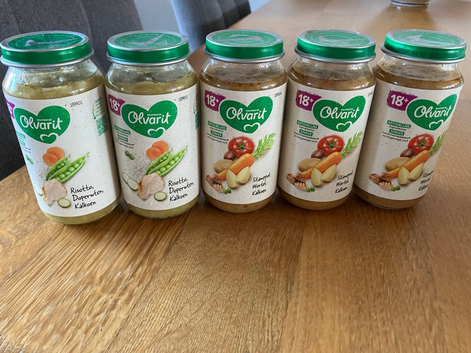 Olvarit babyvoeding 18+ maanden (5 potjes), Ophalen of Verzenden, Nieuw, Overige typen, Overige merken