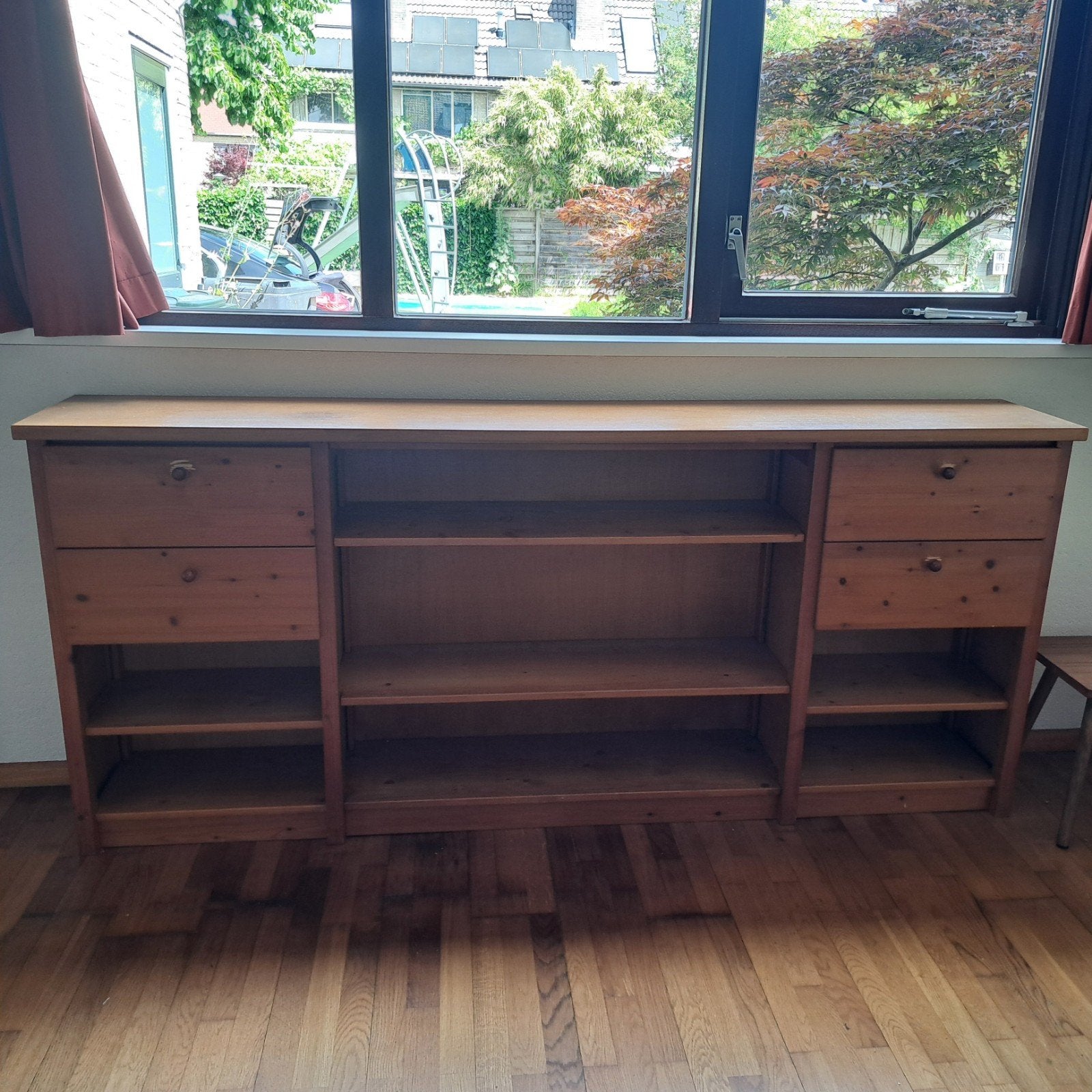 Houten dressoir, side table, Huis en Inrichting, Kasten | Dressoirs, Ophalen, Gebruikt, 25 tot 50 cm