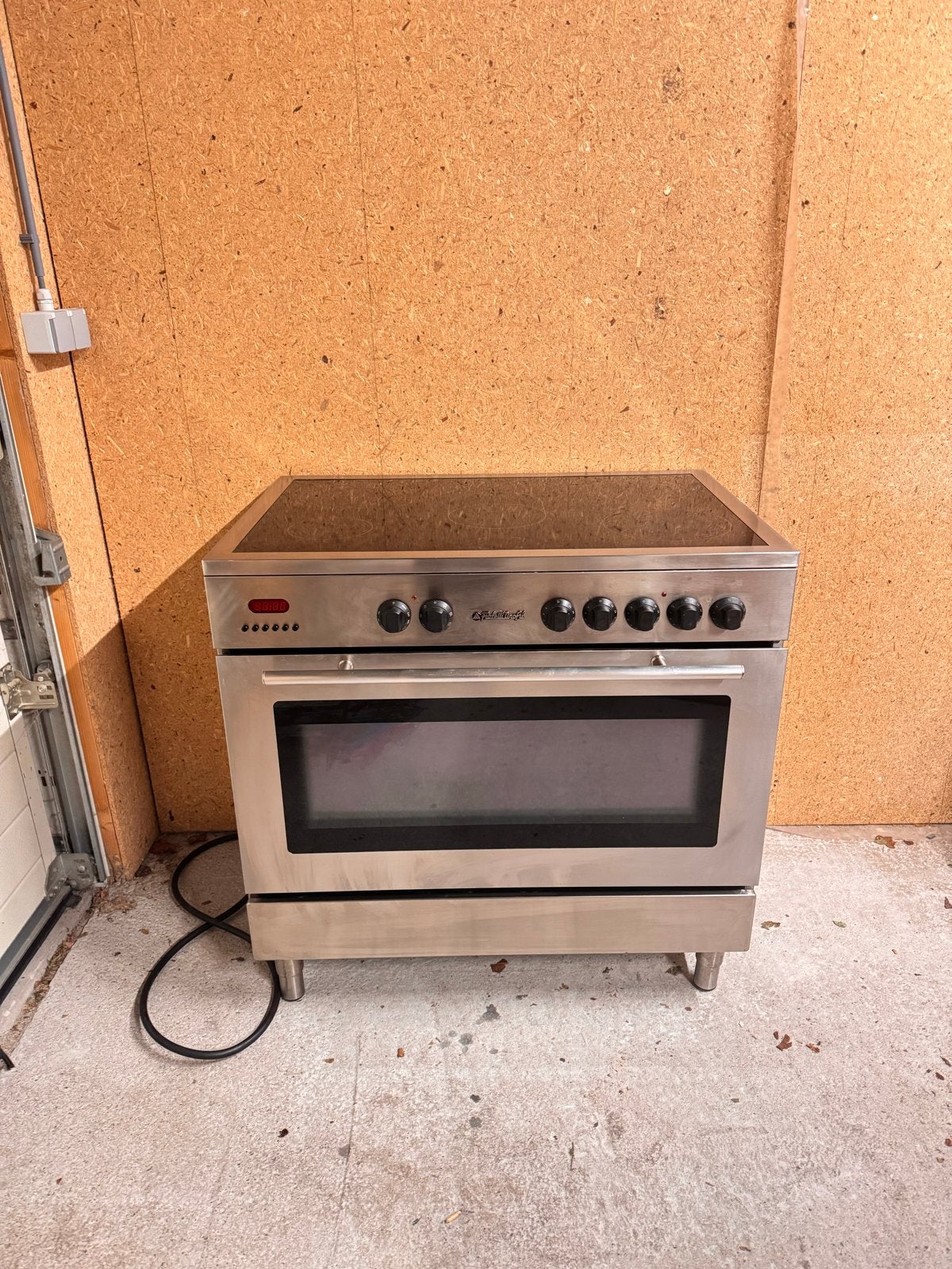 Fratelli Onofri 90 cm keramisch fornuis RVS - volledig werke, Ophalen, Gebruikt, 60 cm of meer, Keramisch