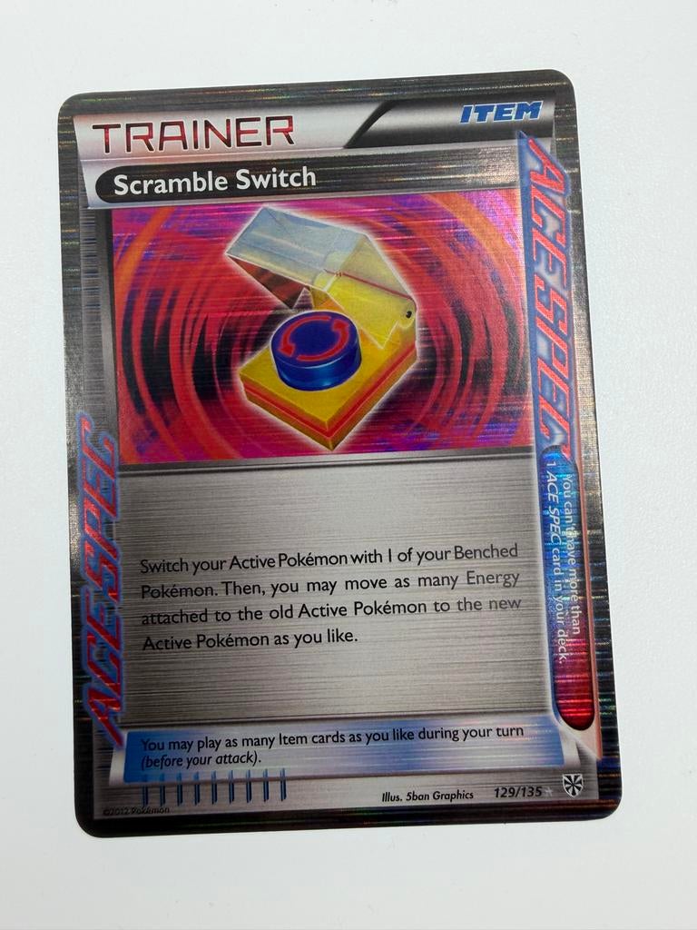 Pokémon TCG Scramble Switch Trainer Kaart (ACE SPEC), Ophalen of Verzenden, Zo goed als nieuw, Losse kaart