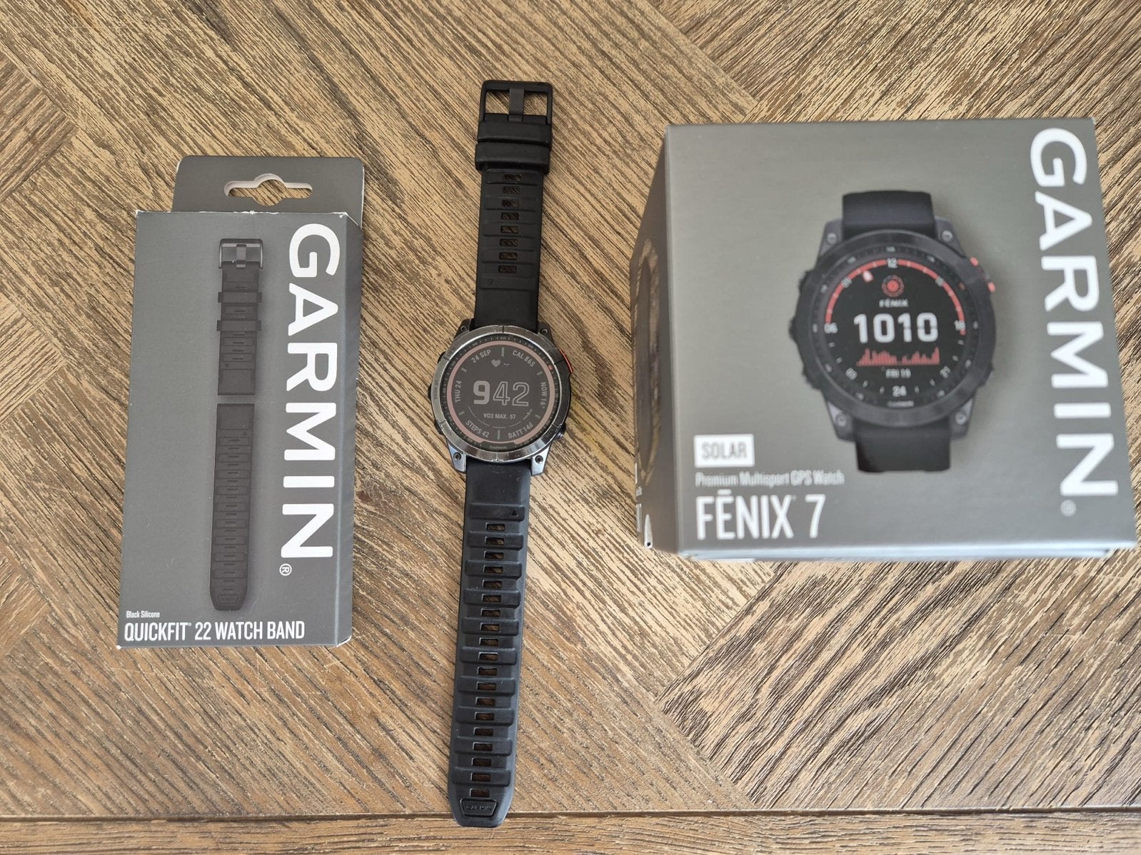 Garmin Fenix 7 Solar 47mm, Sieraden, Tassen en Uiterlijk, Afstand, Zwart, Ophalen of Verzenden, Zo goed als nieuw