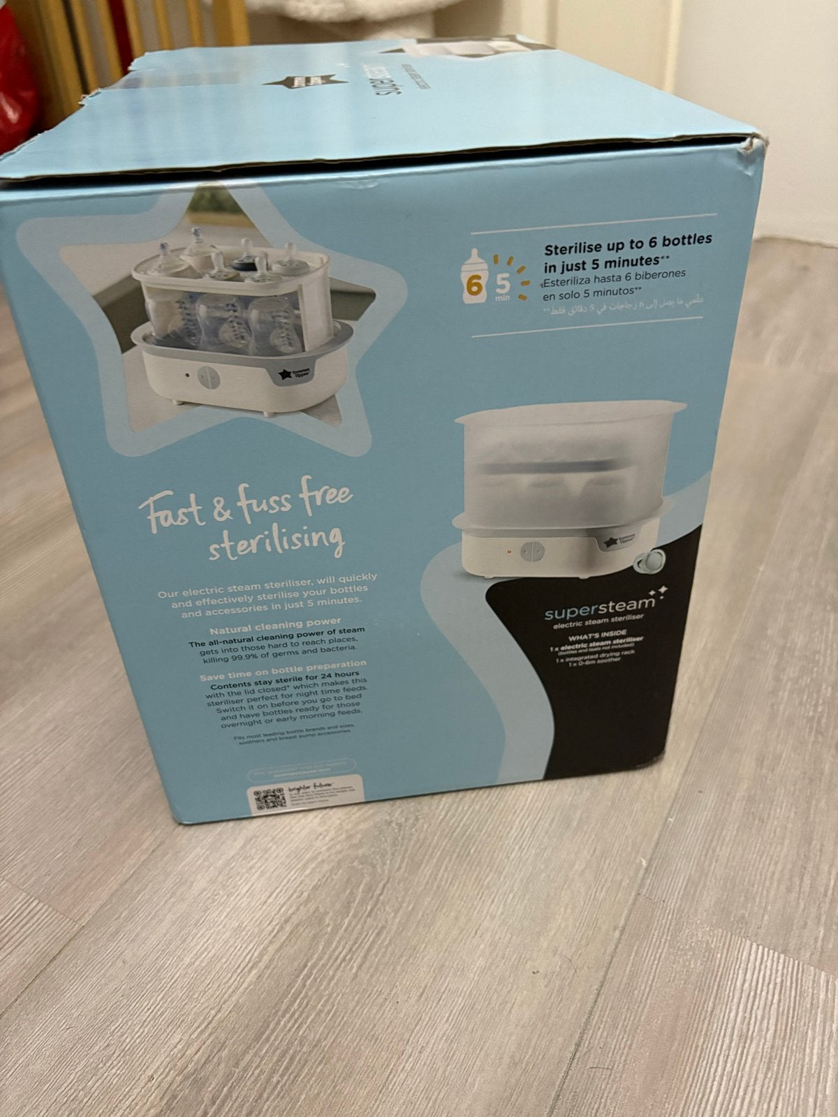 Tommee Tippee Supersteam elektrische sterilisator, Ophalen, Gebruikt